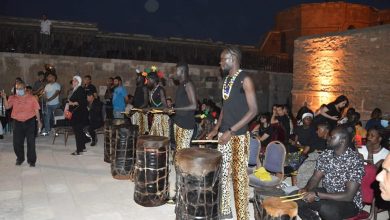 بروفة للمهرجان الدولي للطبول والفنون التراثية الدورة الثامنة من قلعة صلاح الدين الأيوبي بمسرح بئر يوسف 1