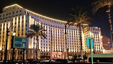 The Mogamma at night