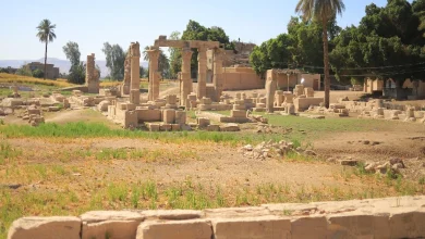 أطلال معبد المدامود شرق الأقصر.. تصوير: أبوالحسن عبدالستار